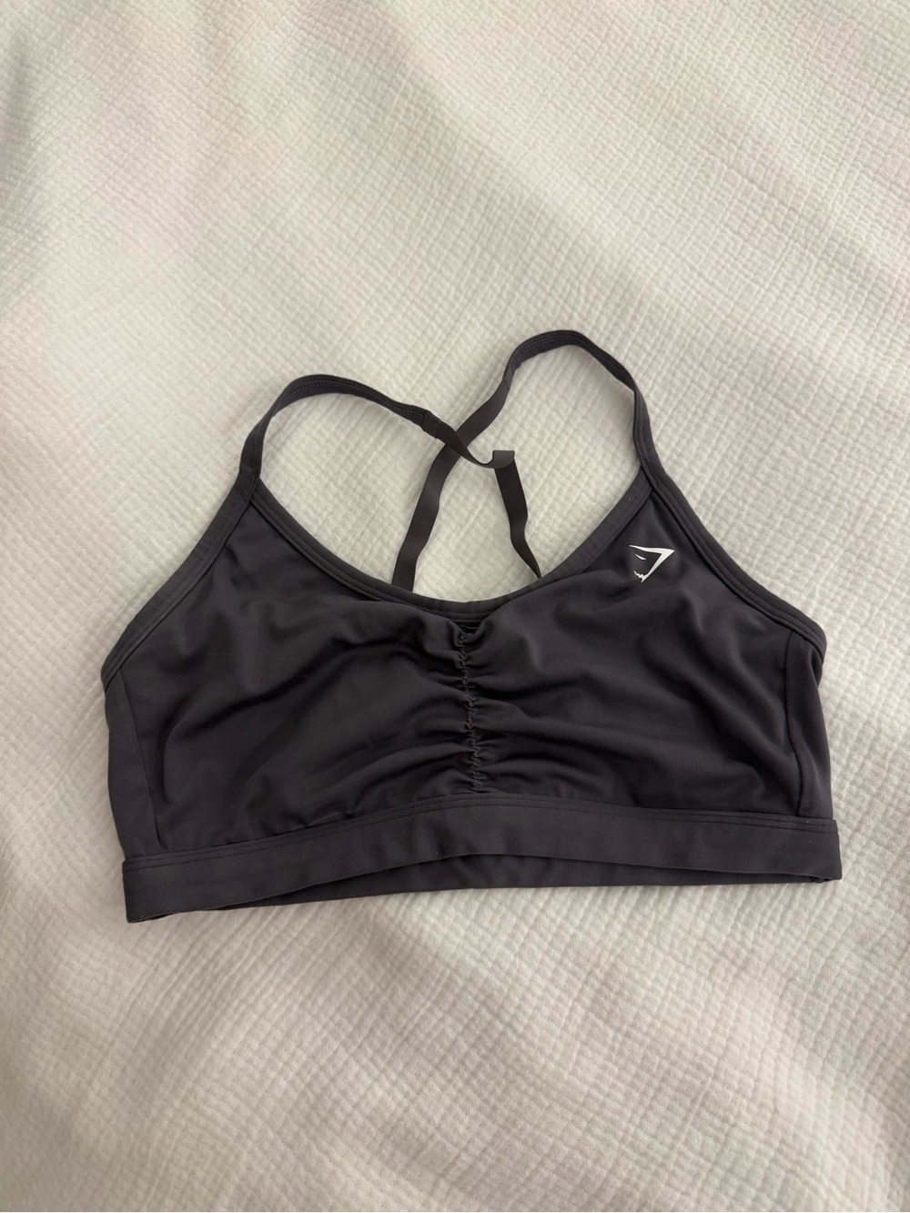 Gymshark grey Ruched Front Sports Bra